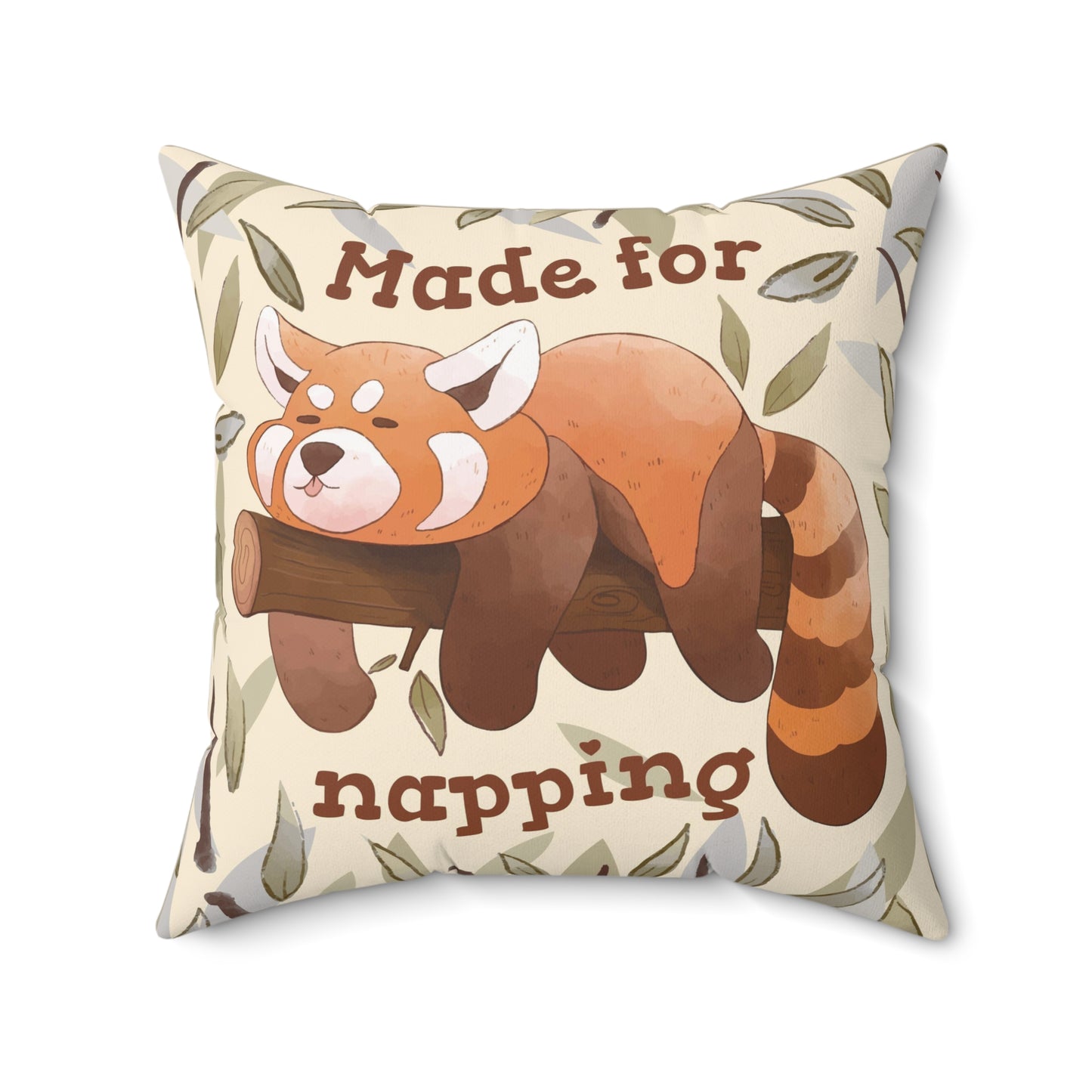 Red Panda - Made for Napping Square Pillow