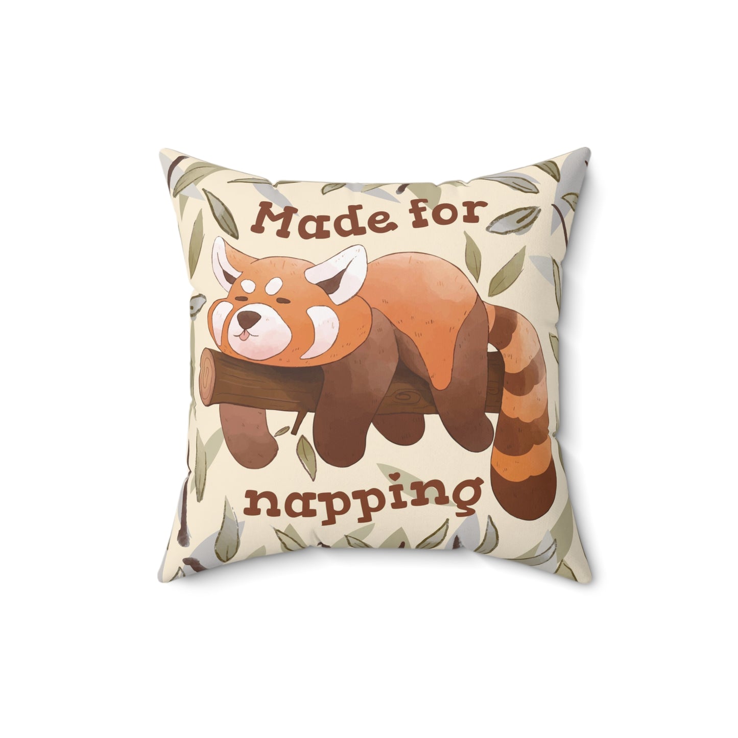 Red Panda - Made for Napping Square Pillow