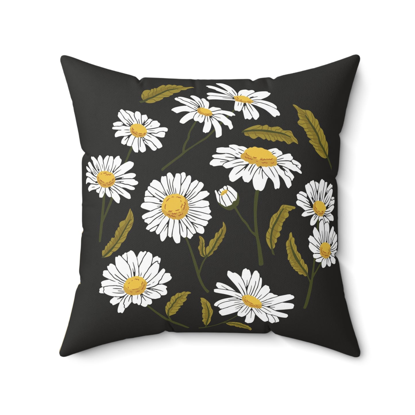 Daises Flower Square Pillow