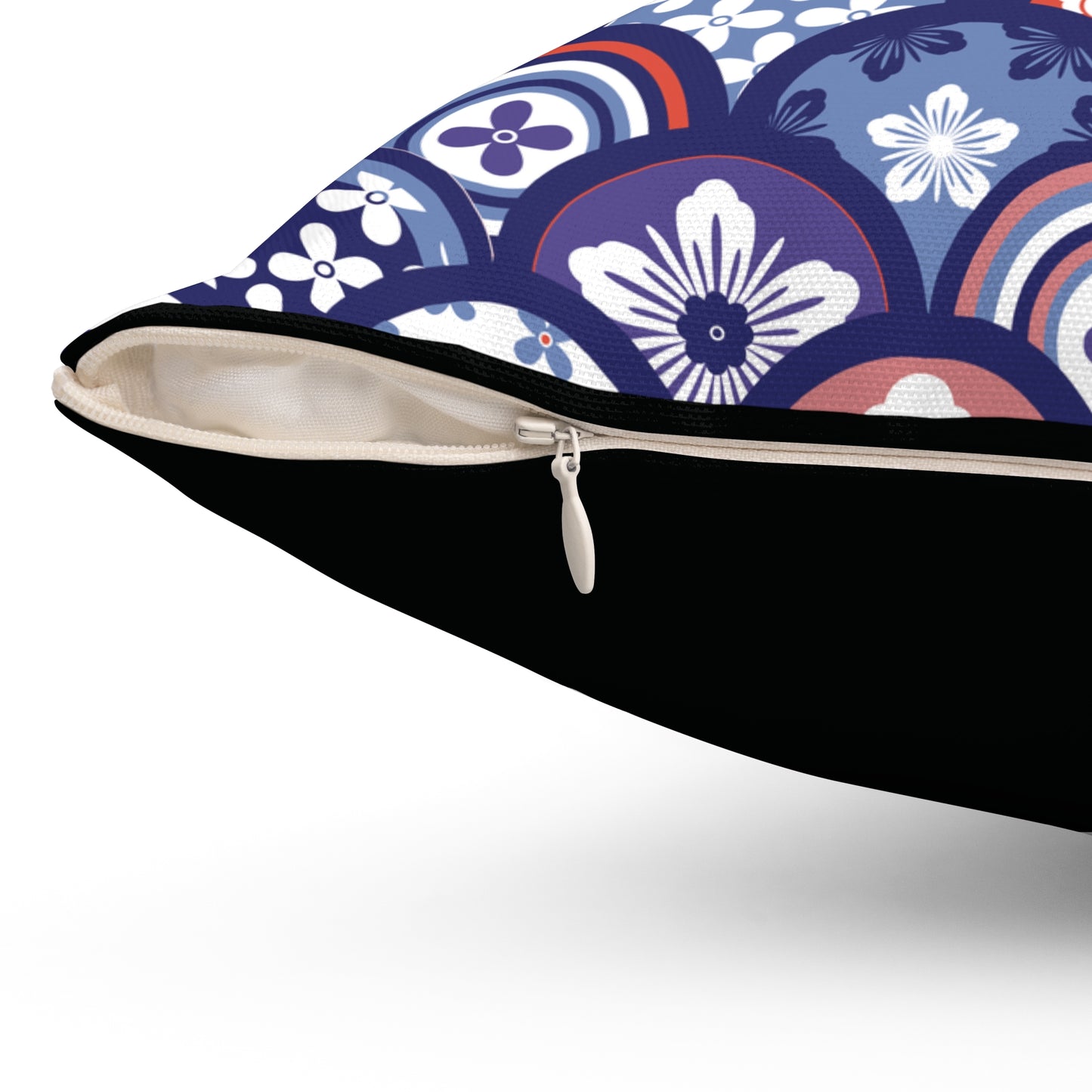 Oriental Kimono Square Pillow
