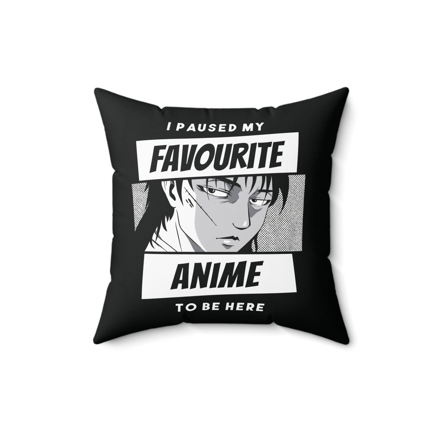 I Paused my favourite Anime to be here Square Pillow