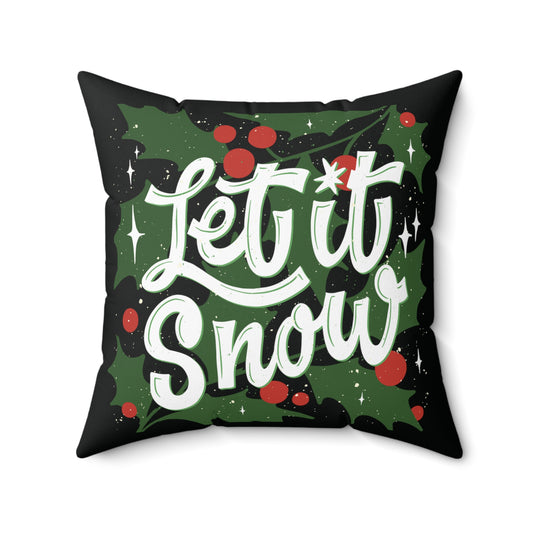 Let it snow festive Square Pillow