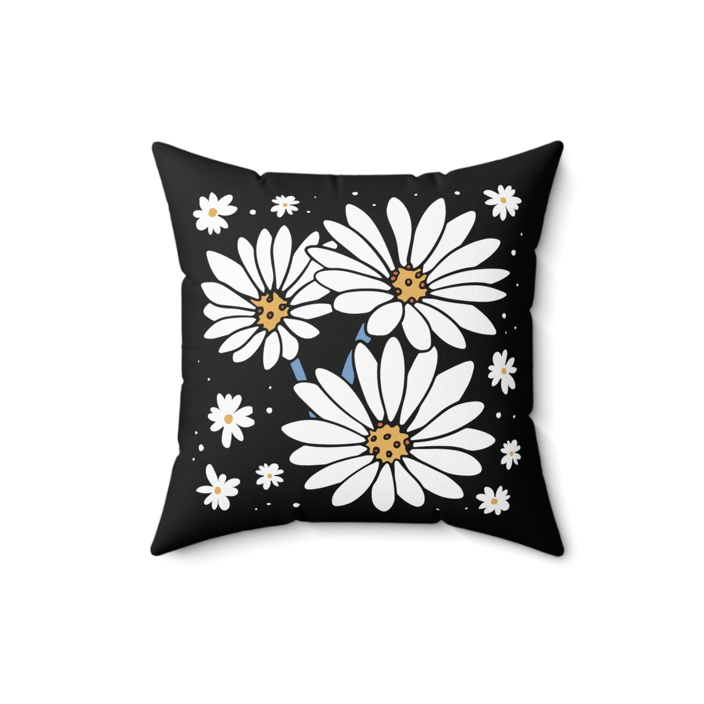 Daisy Flower Square Pillow