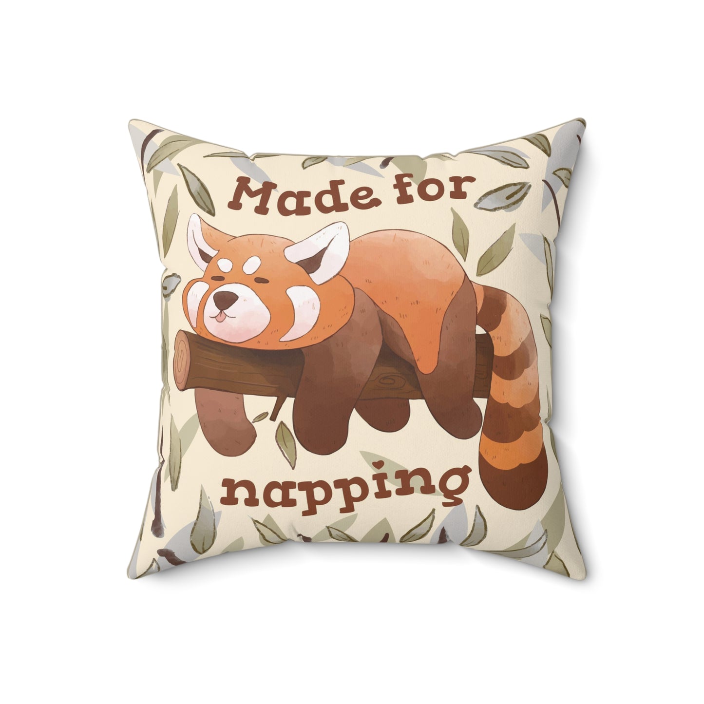 Red Panda - Made for Napping Square Pillow