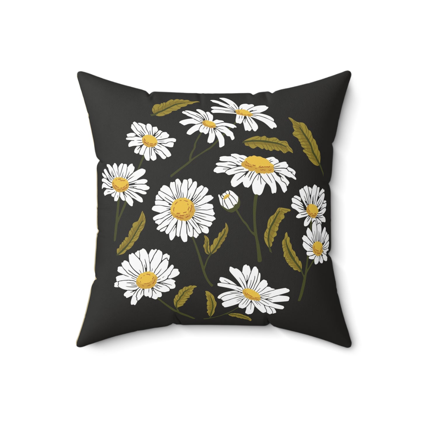 Daises Flower Square Pillow