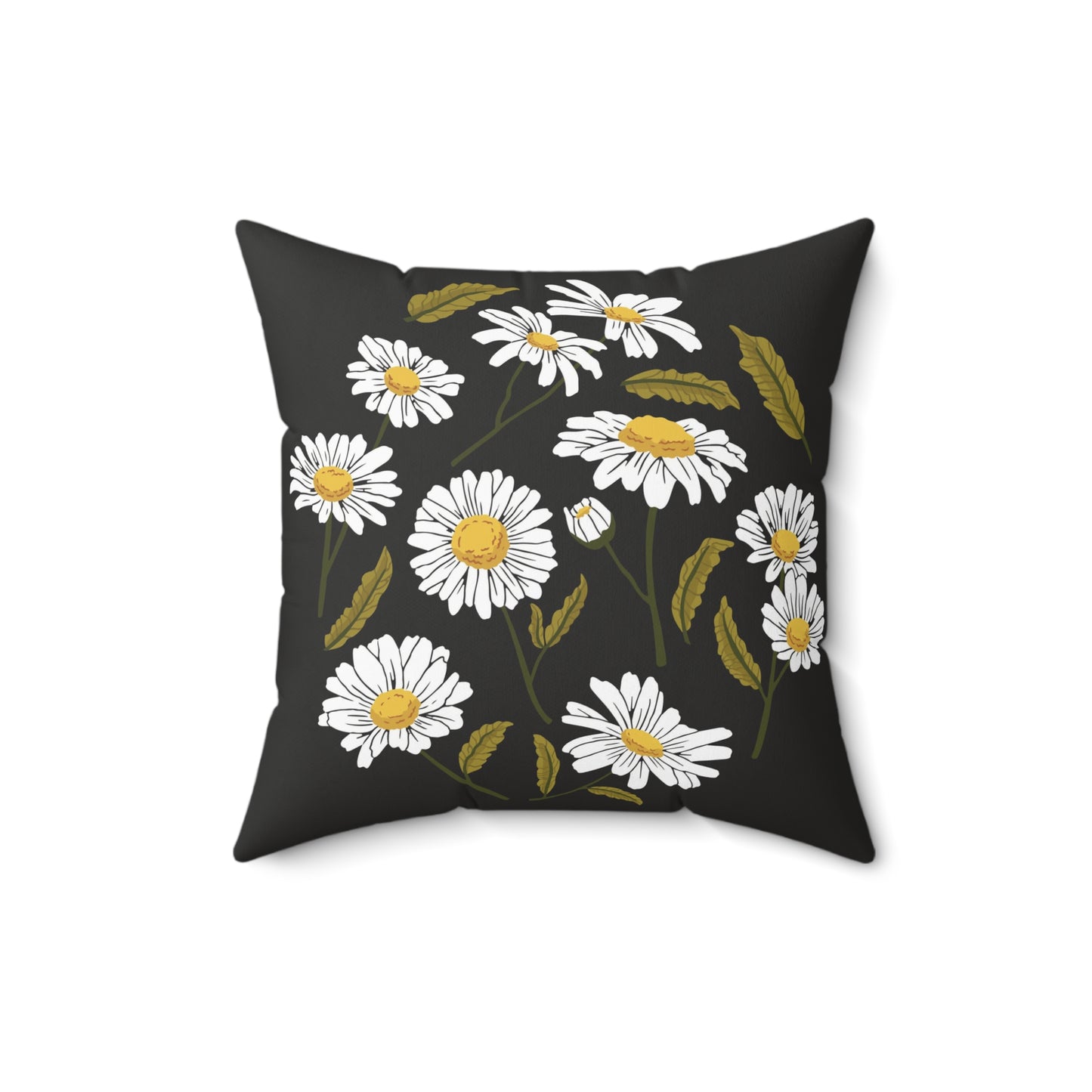 Daises Flower Square Pillow