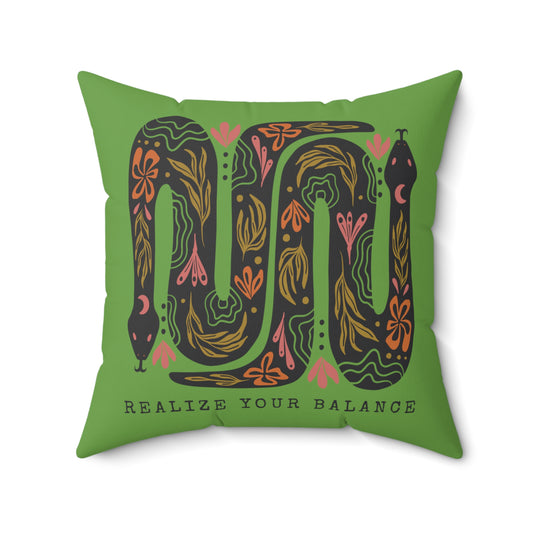 Realize your Balance Square Pillow