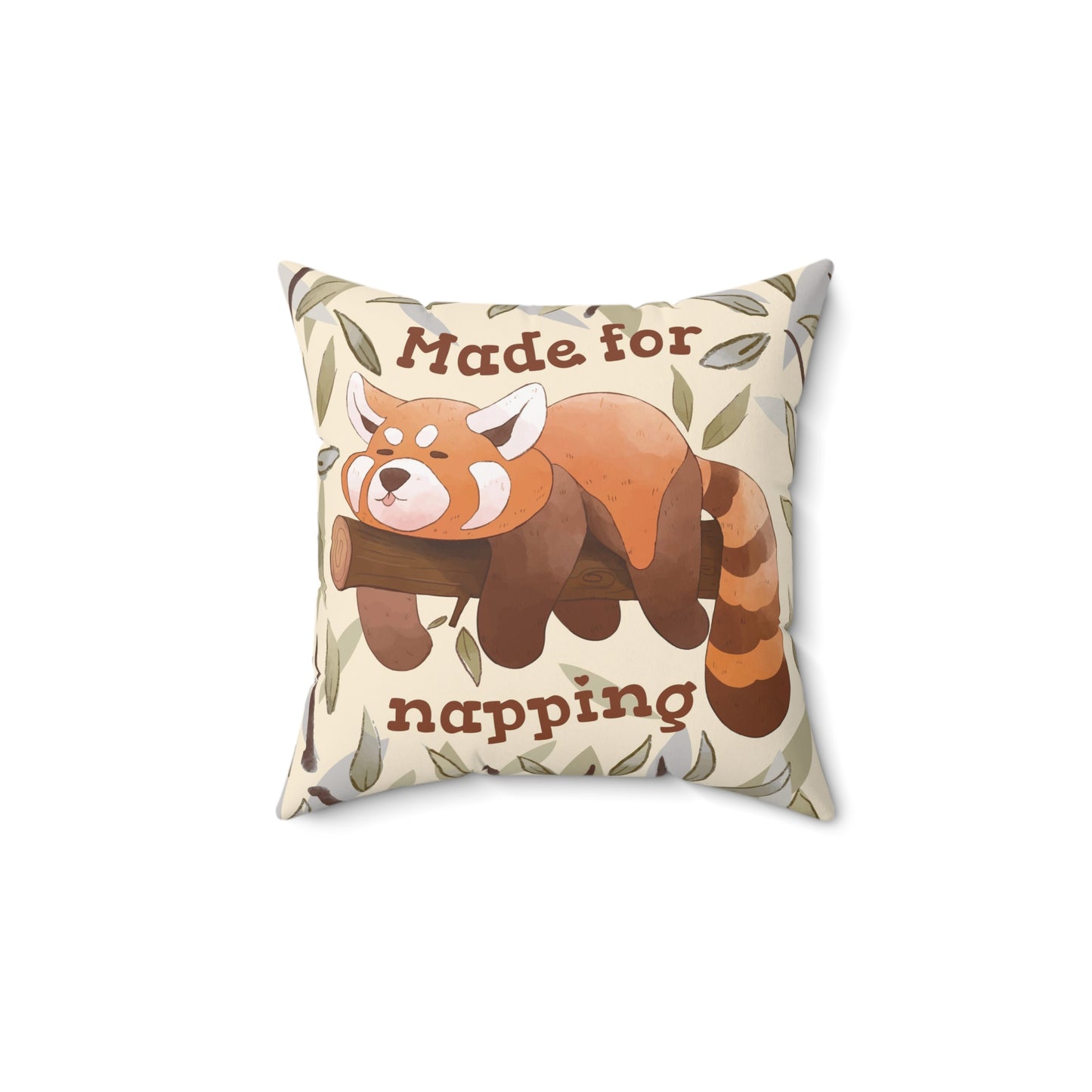 Red Panda - Made for Napping Square Pillow
