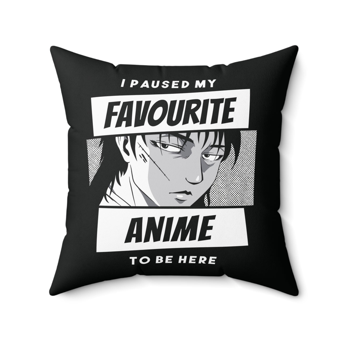 I Paused my favourite Anime to be here Square Pillow